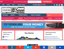 Tablet Screenshot of couponsinthenews.com